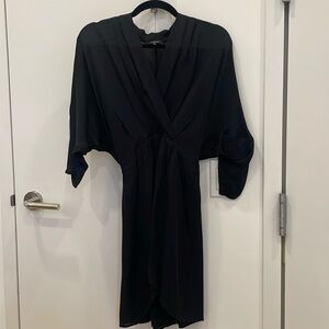 Aritzia babaton black silk dress size XS v neck